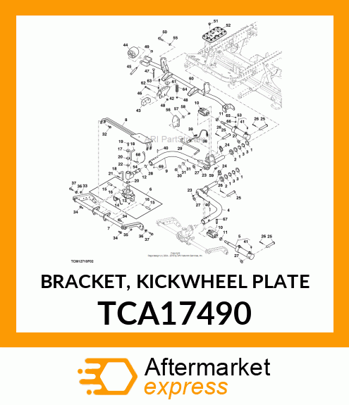 BRACKET, KICKWHEEL PLATE TCA17490