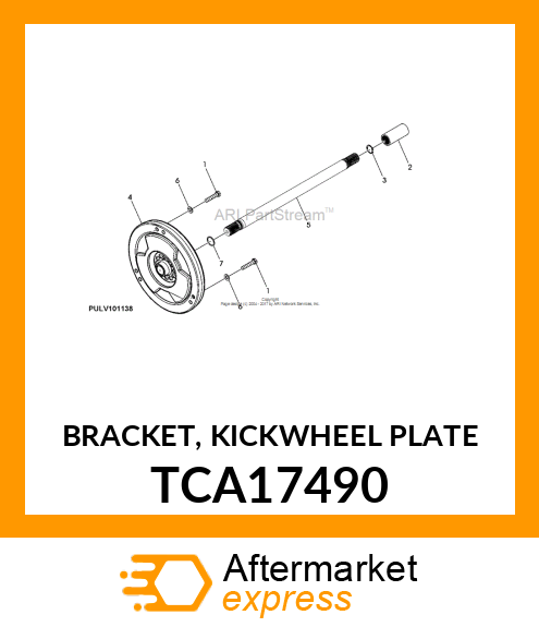 BRACKET, KICKWHEEL PLATE TCA17490
