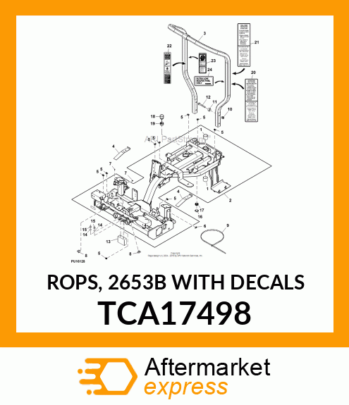 ROPS, 2653B WITH DECALS TCA17498