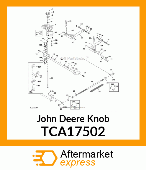 KNOB, HEIGHT OF CUT TCA17502