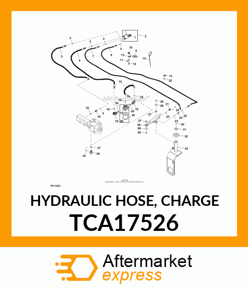 HYDRAULIC HOSE, CHARGE TCA17526