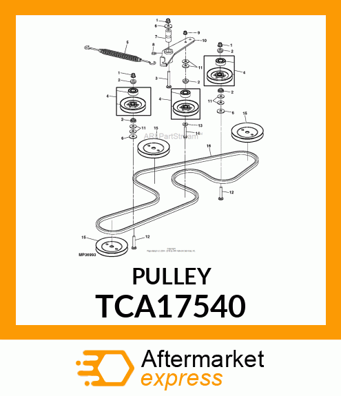 IDLER, 5.4" COMMERCIAL PULLEY TCA17540