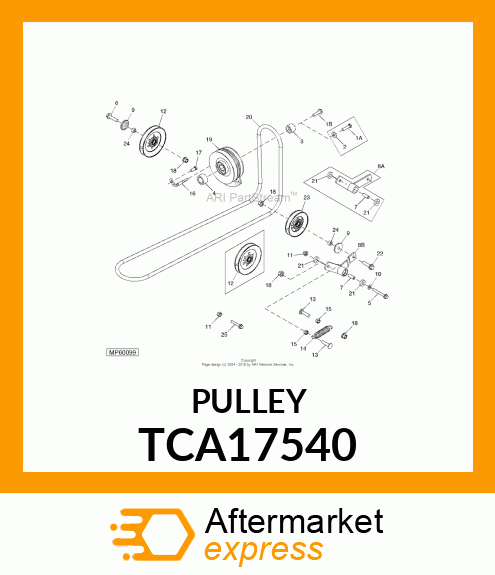 IDLER, 5.4" COMMERCIAL PULLEY TCA17540