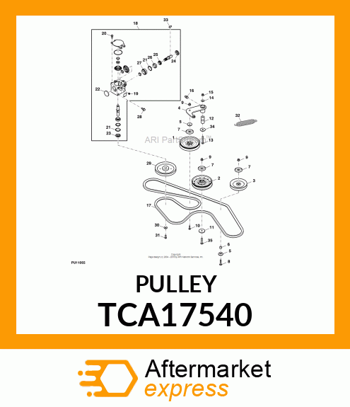 IDLER, 5.4" COMMERCIAL PULLEY TCA17540