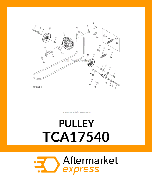 IDLER, 5.4" COMMERCIAL PULLEY TCA17540