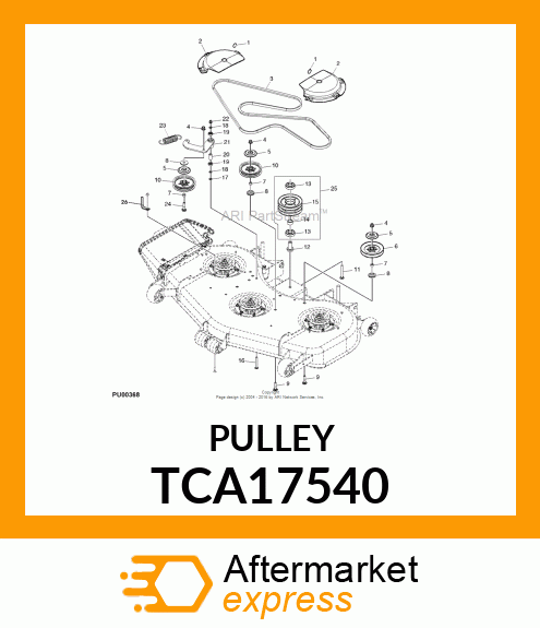 IDLER, 5.4" COMMERCIAL PULLEY TCA17540