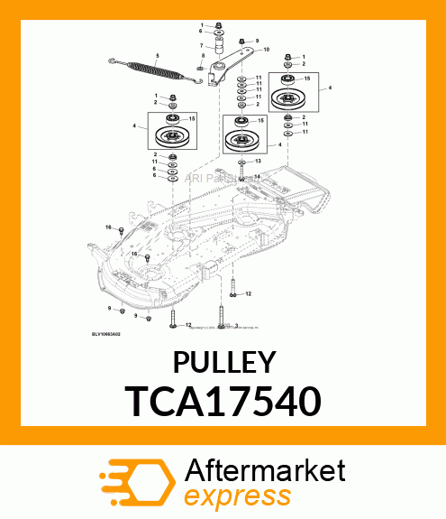 IDLER, 5.4" COMMERCIAL PULLEY TCA17540