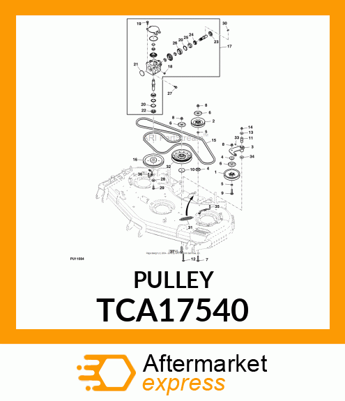 IDLER, 5.4" COMMERCIAL PULLEY TCA17540