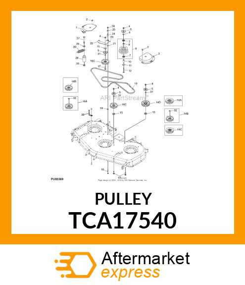 IDLER, 5.4" COMMERCIAL PULLEY TCA17540