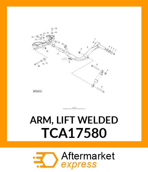 ARM, LIFT WELDED TCA17580