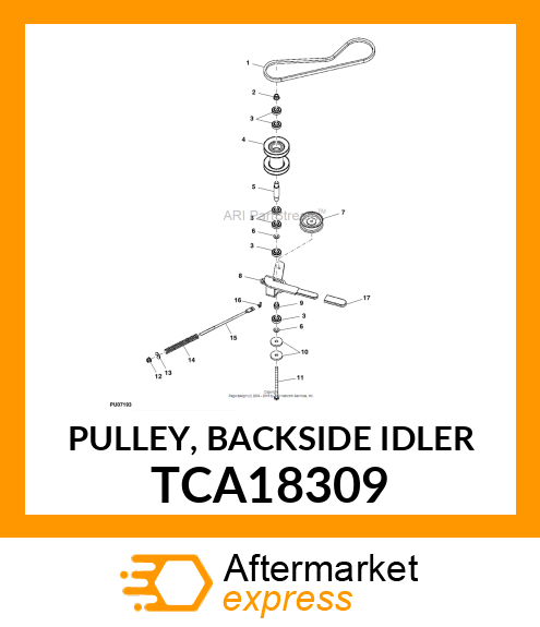 PULLEY, BACKSIDE IDLER TCA18309