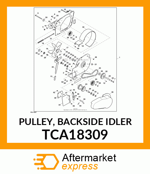 PULLEY, BACKSIDE IDLER TCA18309