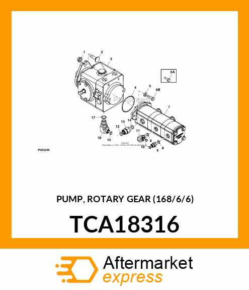 PUMP, ROTARY GEAR (168/6/6) TCA18316