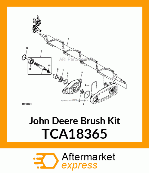 POWER BRUSH, 22" M W/SHAFTS TCA18365