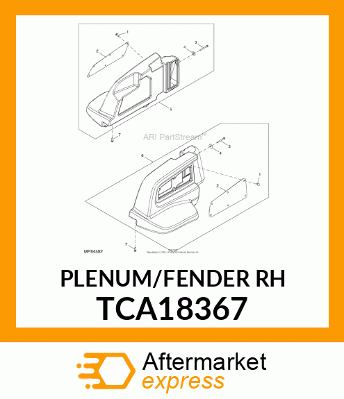 PLENUM/FENDER RH TCA18367