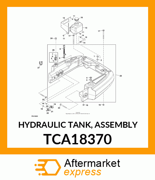 HYDRAULIC TANK, ASSEMBLY TCA18370
