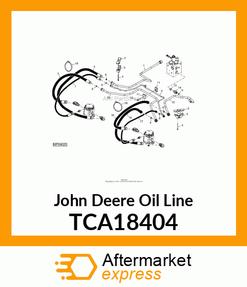 OIL LINE, MOW VALVE TO LH DECK TCA18404