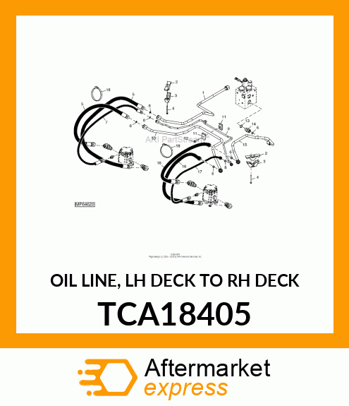 OIL LINE, LH DECK TO RH DECK TCA18405