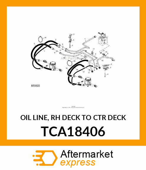 OIL LINE, RH DECK TO CTR DECK TCA18406