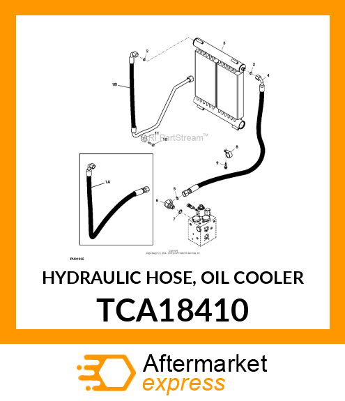 HYDRAULIC HOSE, OIL COOLER TCA18410