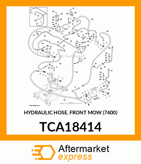 HYDRAULIC HOSE, FRONT MOW (7400) TCA18414