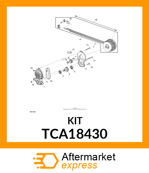 ELECTRIC MOTOR, 27 INCH HARNESS TCA18430