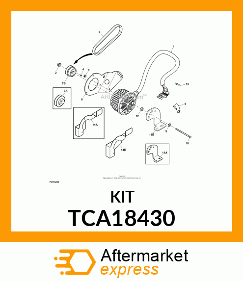 ELECTRIC MOTOR, 27 INCH HARNESS TCA18430