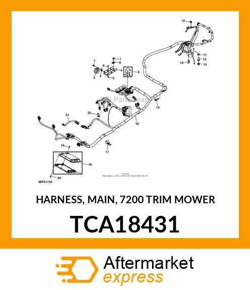 HARNESS, MAIN, 7200 TRIM MOWER TCA18431