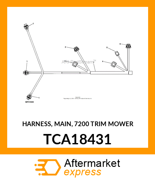 HARNESS, MAIN, 7200 TRIM MOWER TCA18431