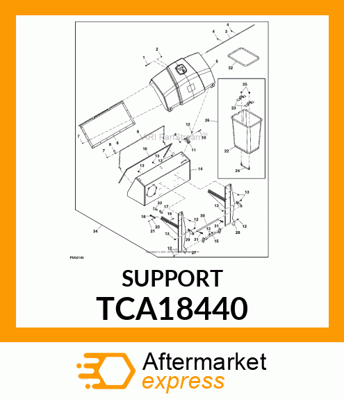 SUPPORT, MCS HOPPER, RIGHT TCA18440