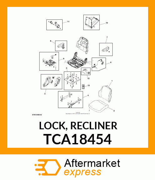 LOCK, RECLINER TCA18454