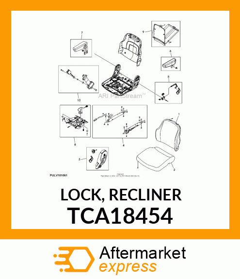 LOCK, RECLINER TCA18454