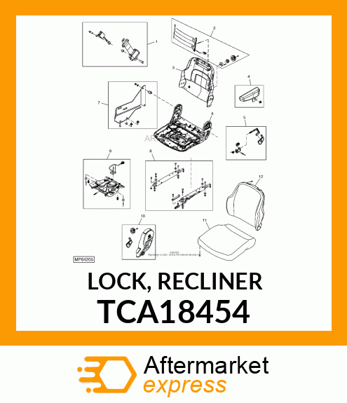 LOCK, RECLINER TCA18454