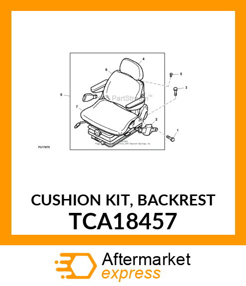 CUSHION KIT, BACKREST TCA18457