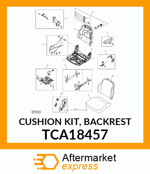 CUSHION KIT, BACKREST TCA18457