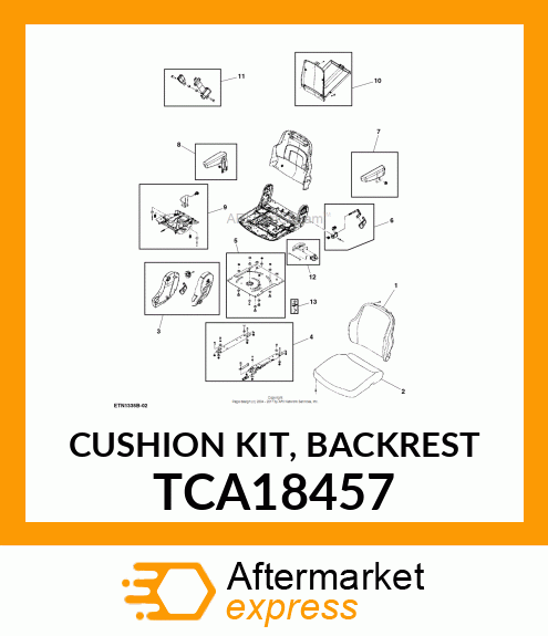 CUSHION KIT, BACKREST TCA18457