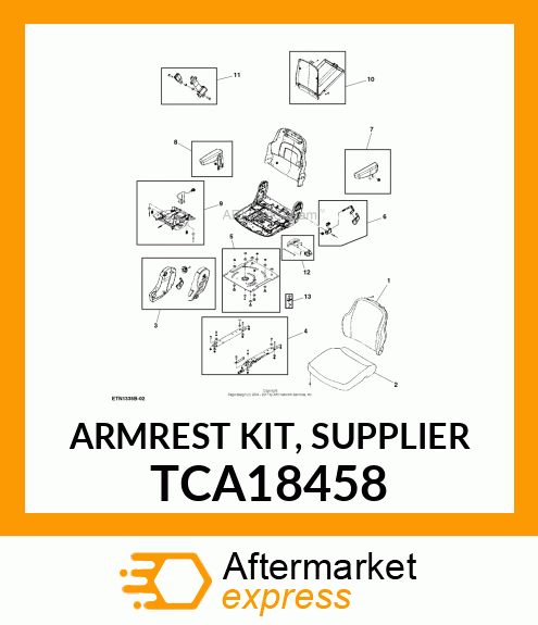 ARMREST KIT, SUPPLIER TCA18458