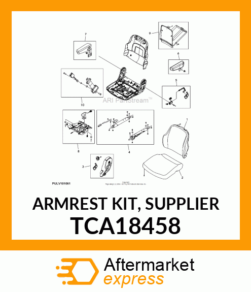 ARMREST KIT, SUPPLIER TCA18458