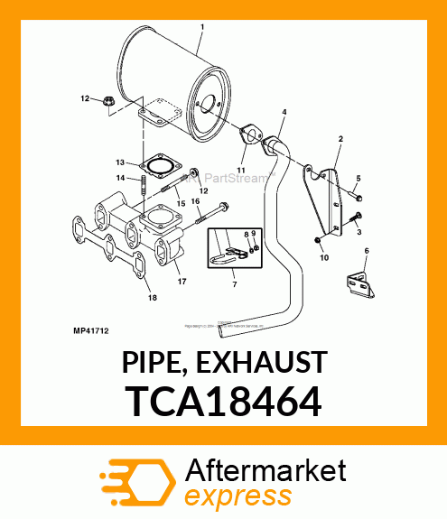 PIPE, EXHAUST TCA18464