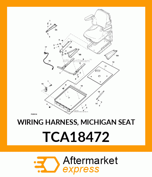 WIRING HARNESS, MICHIGAN SEAT TCA18472