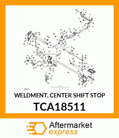 WELDMENT, CENTER SHIFT STOP TCA18511