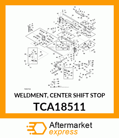 WELDMENT, CENTER SHIFT STOP TCA18511