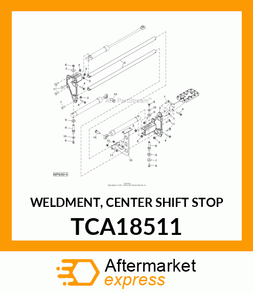 WELDMENT, CENTER SHIFT STOP TCA18511