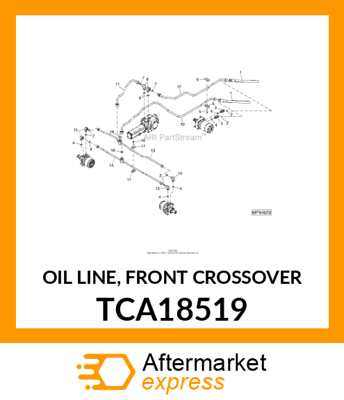 OIL LINE, FRONT CROSSOVER TCA18519