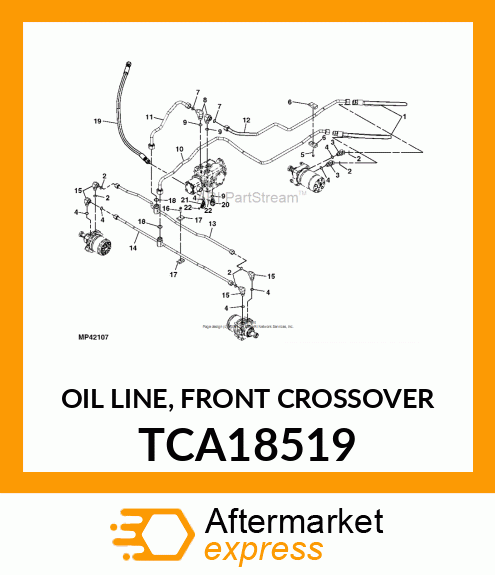 OIL LINE, FRONT CROSSOVER TCA18519