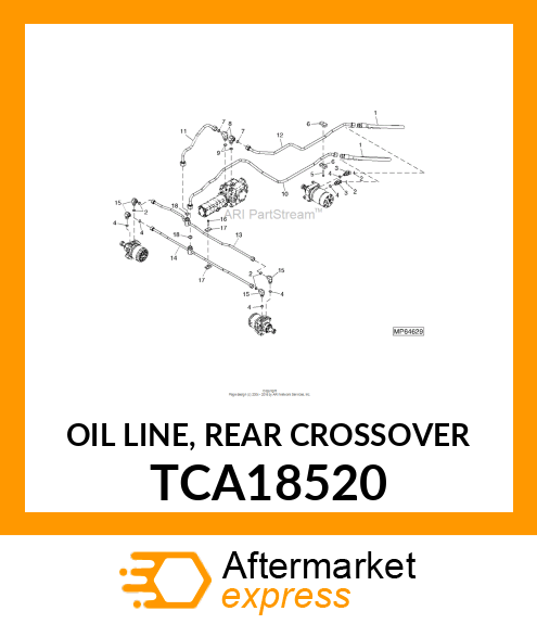 OIL LINE, REAR CROSSOVER TCA18520