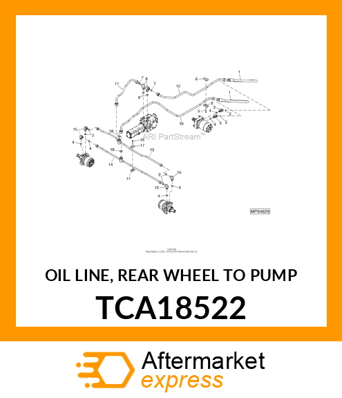 OIL LINE, REAR WHEEL TO PUMP TCA18522