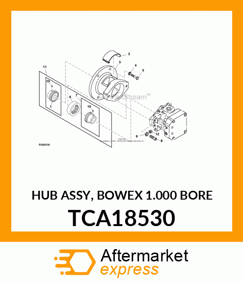 HUB ASSY, BOWEX 1.000 BORE TCA18530