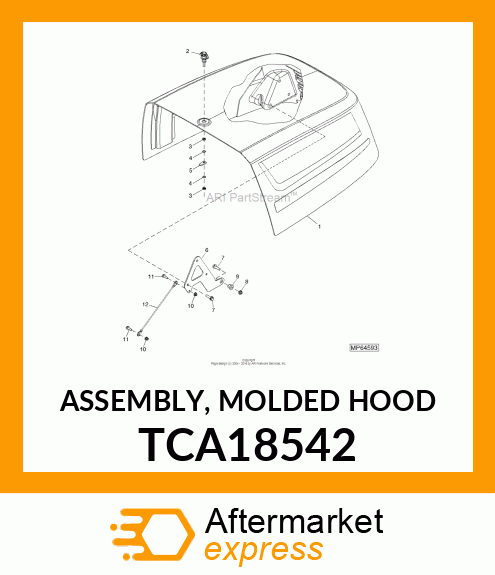 ASSEMBLY, MOLDED HOOD TCA18542