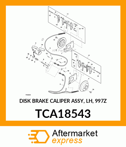 DISK BRAKE CALIPER ASSY, LH, 997Z TCA18543